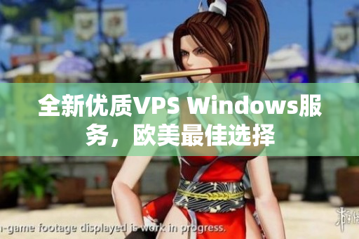 全新优质VPS Windows服务，欧美最佳选择