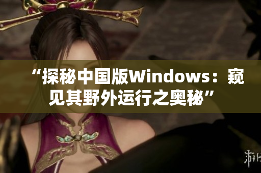 “探秘中国版Windows：窥见其野外运行之奥秘”