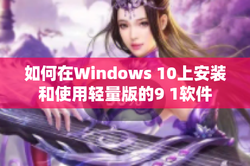 如何在Windows 10上安装和使用轻量版的9 1软件