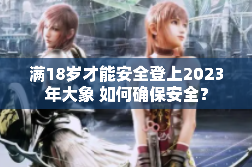 满18岁才能安全登上2023年大象 如何确保安全？