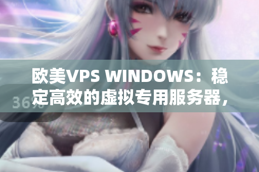 欧美VPS WINDOWS：稳定高效的虚拟专用服务器，助力您的在线业务发展