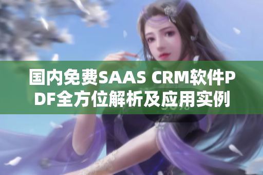 国内免费SAAS CRM软件PDF全方位解析及应用实例