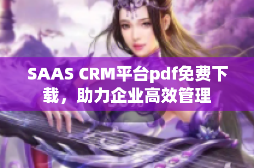 SAAS CRM平台pdf免费下载，助力企业高效管理