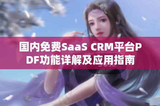 国内免费SaaS CRM平台PDF功能详解及应用指南