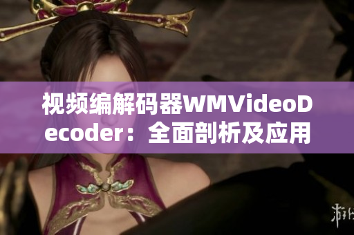 视频编解码器WMVideoDecoder：全面剖析及应用实践