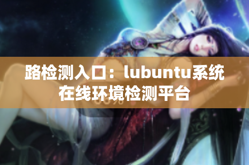 路检测入口：lubuntu系统在线环境检测平台